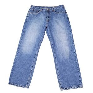 Orvis Montana Morning Vintage Blue Jeans Mens 36x30 Straight Leg Medium Wash